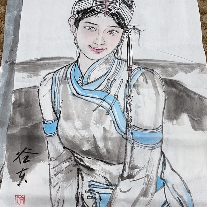 国画花鸟的翅膀和翅膀都是白色的