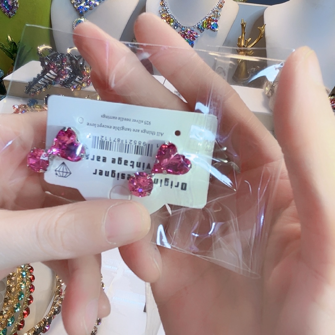 彦***）花岗石纯铜锡合金纯铜耳环