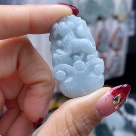 翡翠颈饰14K金镶嵌翡翠