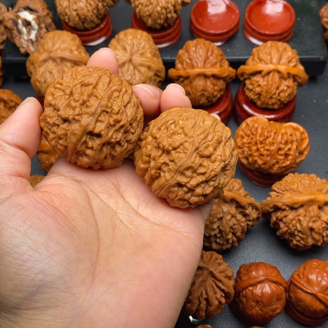 没***爱文玩核桃把件蛇头