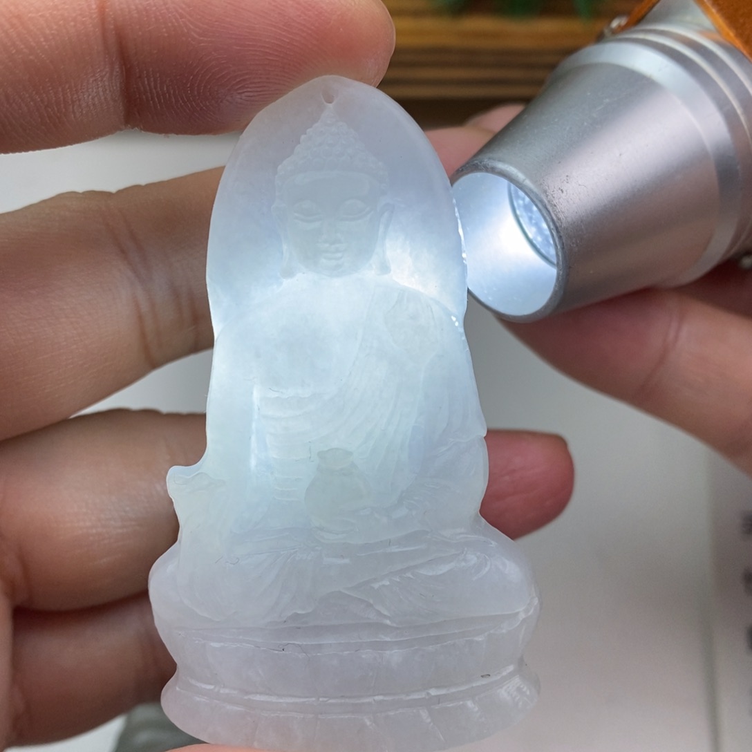 定制翡翠未镶嵌纯天然缅甸翡翠冰胶正装佛