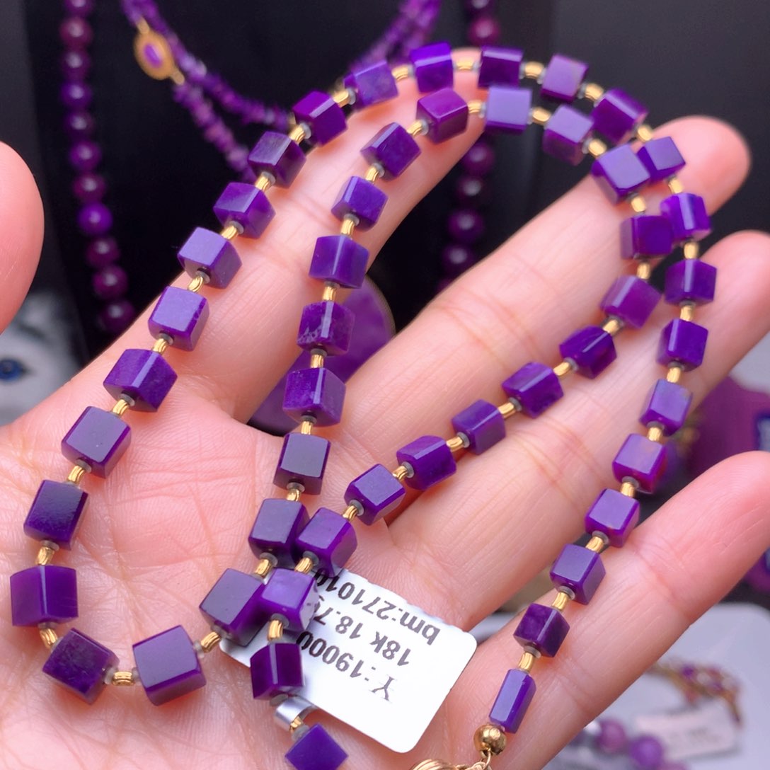 苏纪石（舒俱来）18K金镶嵌项链