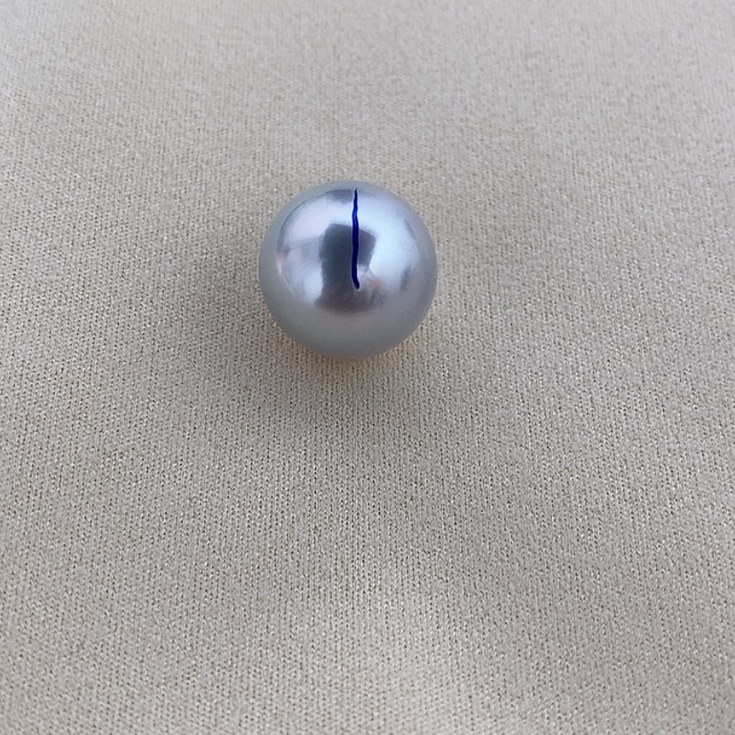 【闪购商品】未镶嵌13.95mm银蓝澳白裸珠大白海水珍珠鑫*
