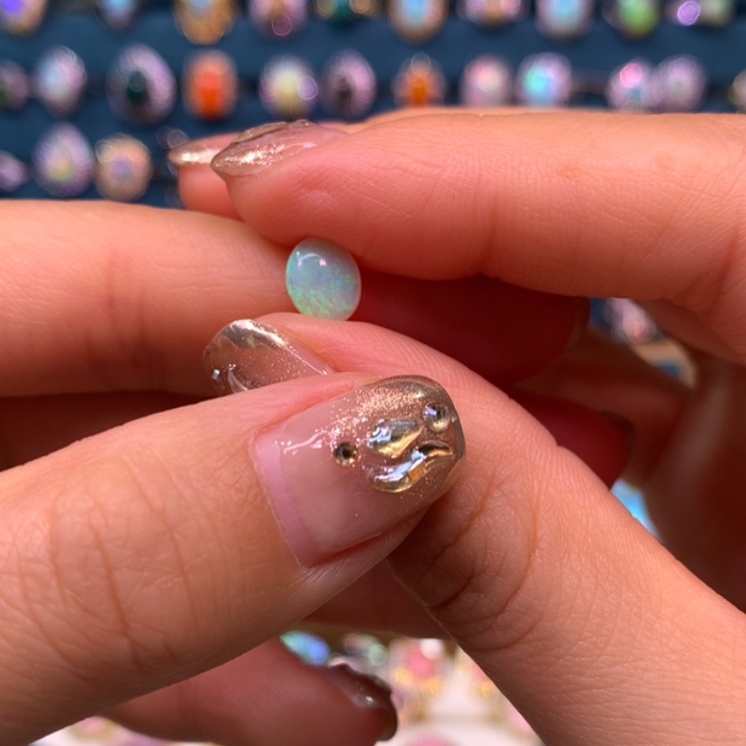 【闪购商品】欧泊澳洲戒指裸石定制不退不换银S925镶嵌南**牛