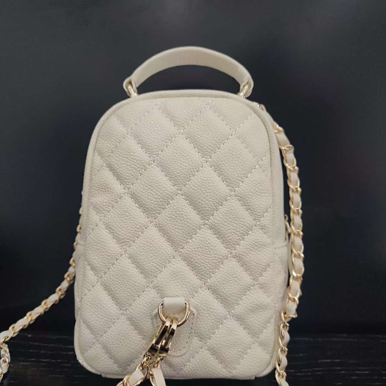 COCO DICV25新款高端定制时尚女包 鱼双肩 白色