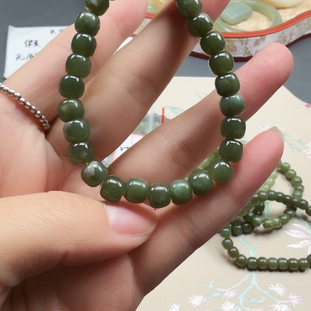和田玉未镶嵌手链5