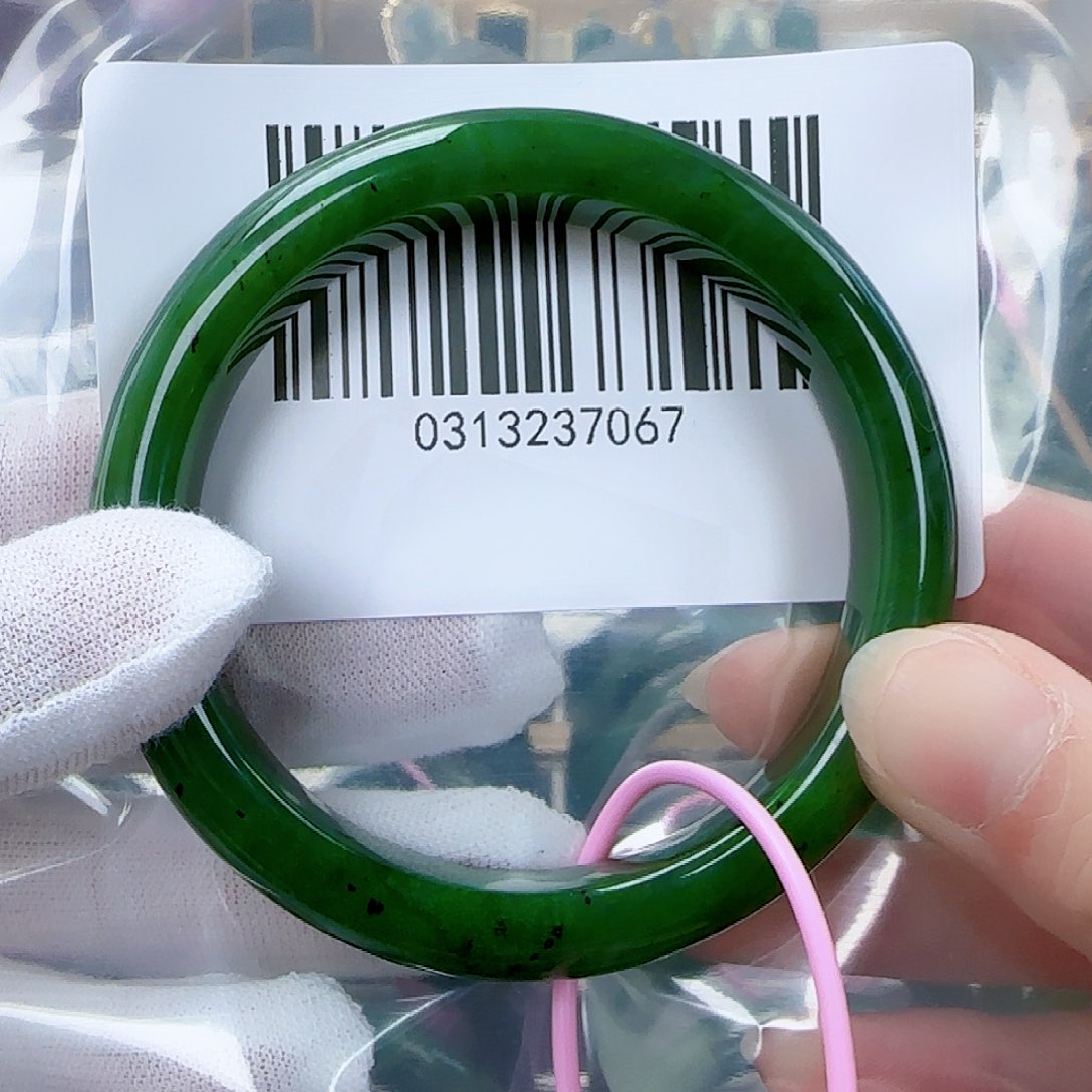 和田玉（碧玉）手镯未镶嵌57.5