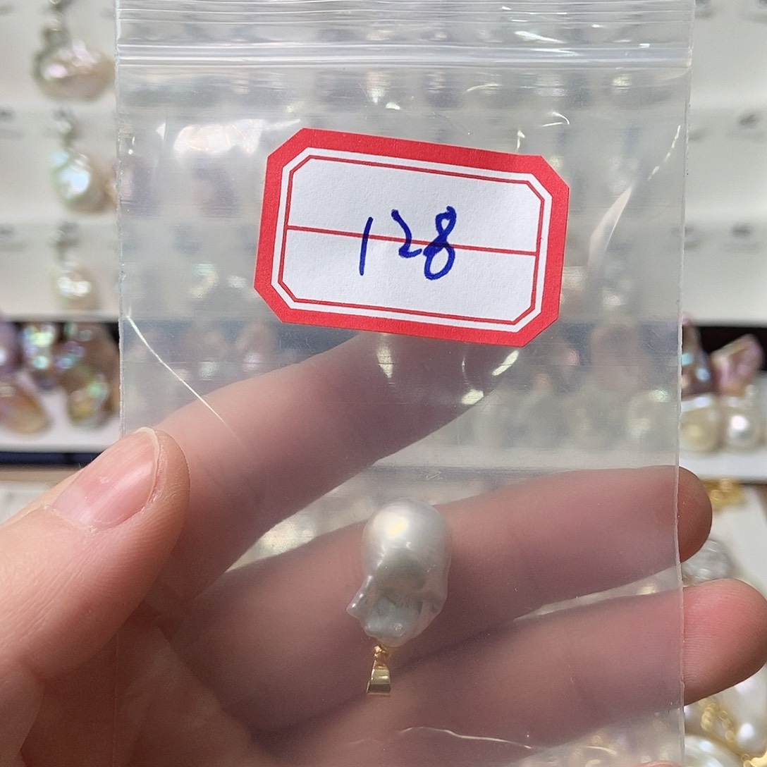 淡水珍珠吊坠银S925镶嵌
