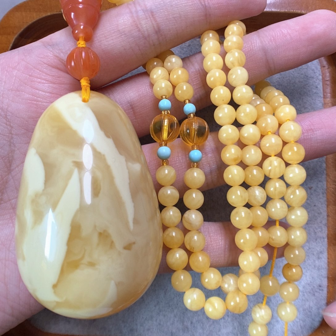 蜜蜡项链未镶嵌蜜蜡吊坠