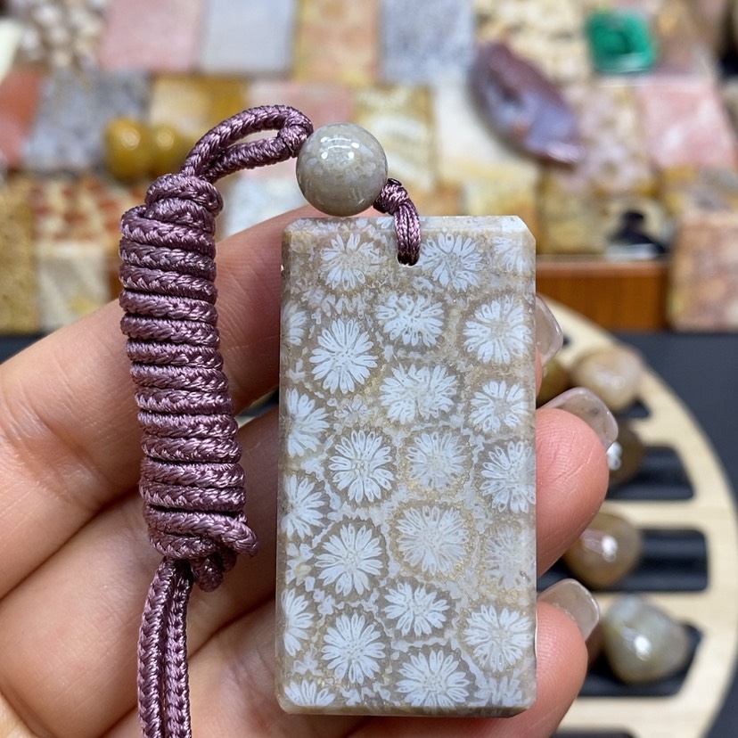 【闪购商品】硅化珊瑚（珊瑚玉）颈饰未镶嵌K80