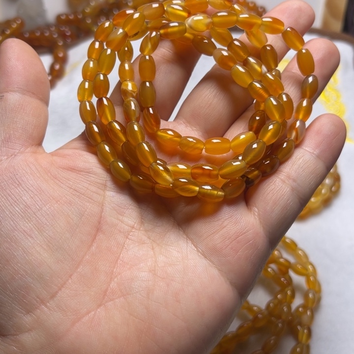 豨***草玛瑙/玉髓未镶嵌颈饰0028