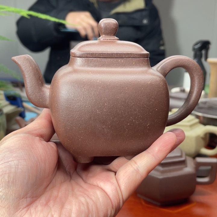 紫砂茶壶原矿无添加手磨料鸣远四方
