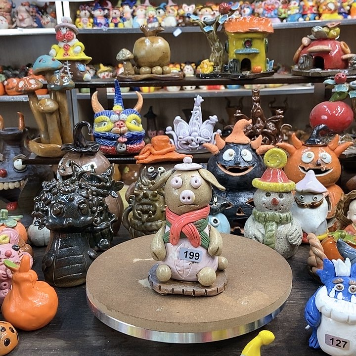 摆件直播间手工陶瓷摆件199