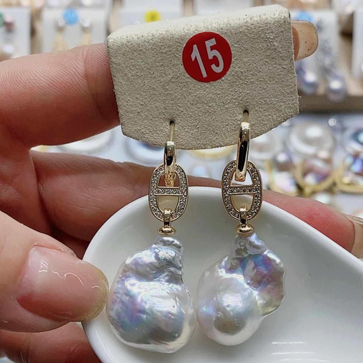 【闪购商品】淡水珍珠耳饰银S925镶嵌