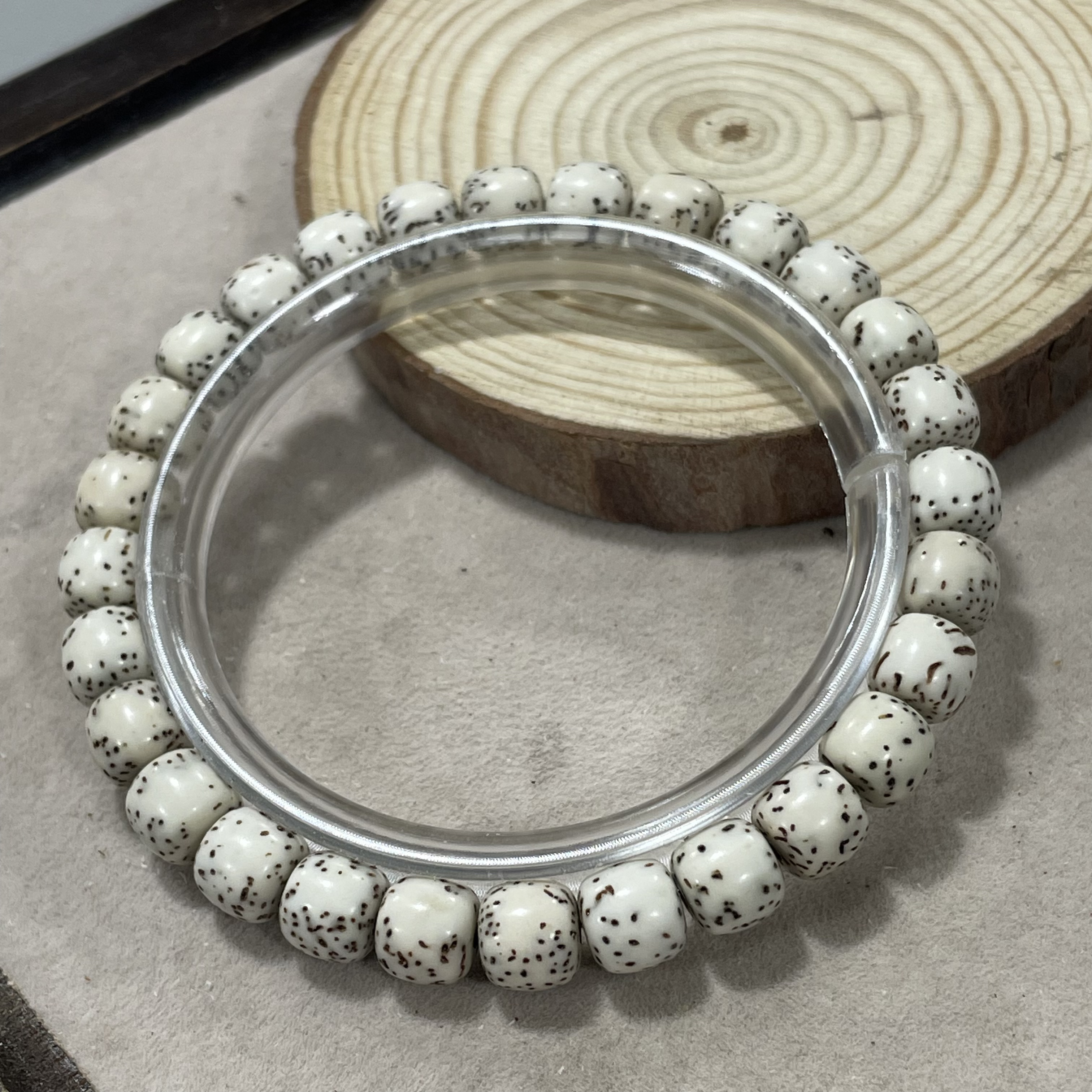 【Y12河豚】8×7大留白海南料星月菩提单圈手串（多样性发货发其一）