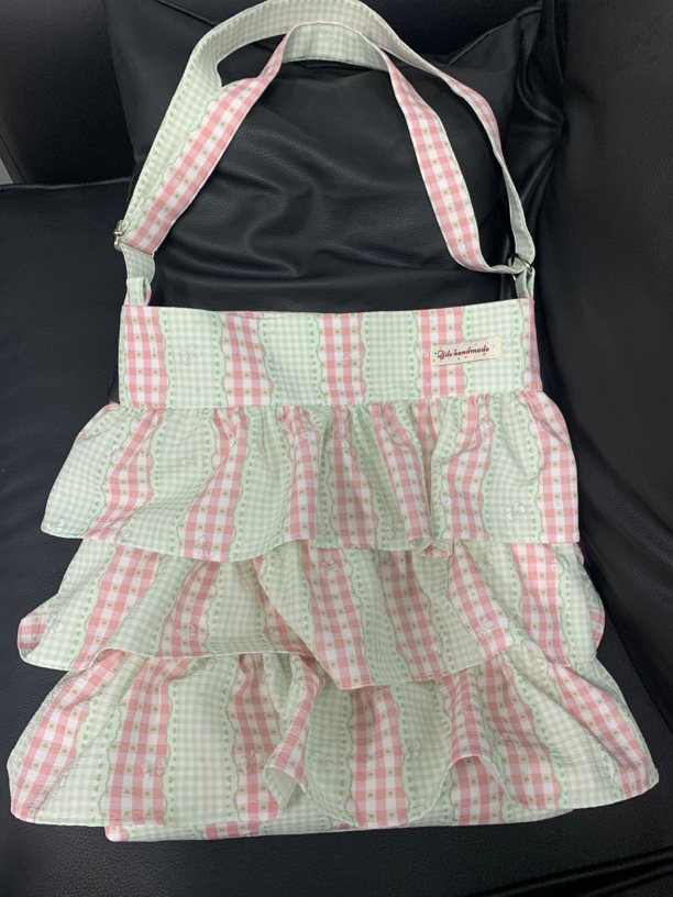 青梅雨裙摆包包单肩斜挎女包手作包