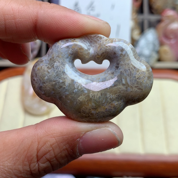 硅化珊瑚（珊瑚玉）颈饰未镶嵌