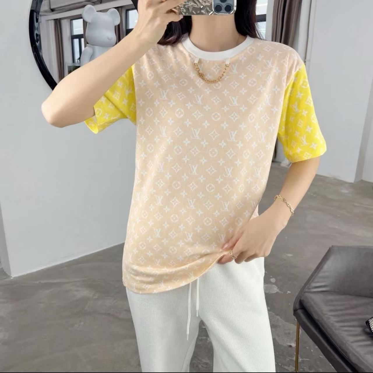 99新 LouisVuitton/路易威登 娜娜专属 链条宽松款短袖