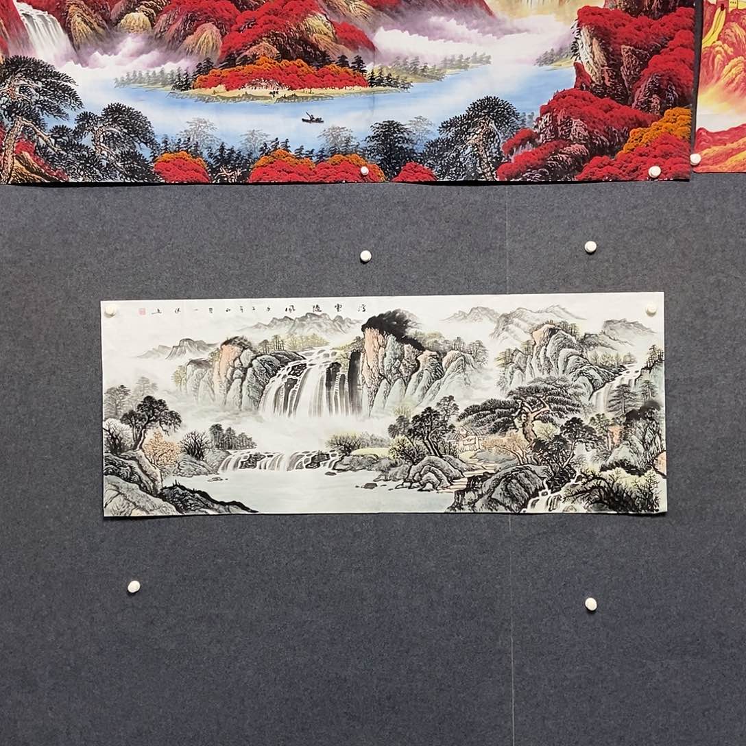 国画小六尺山水一副