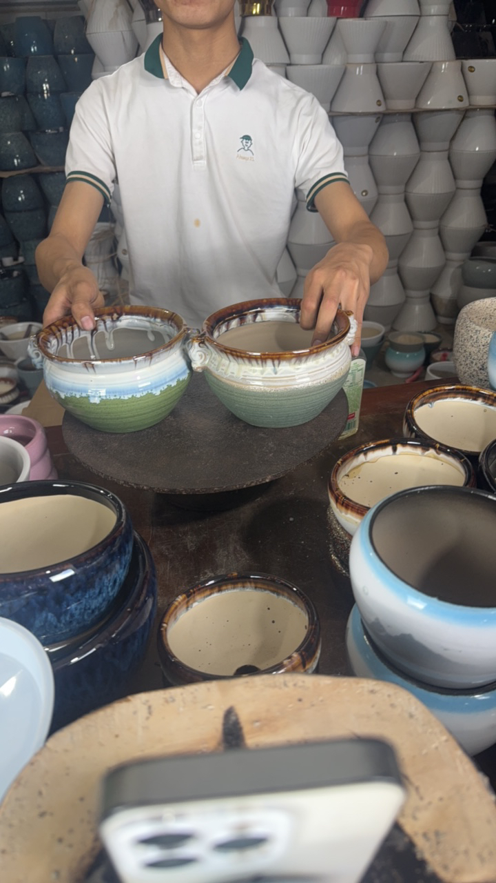 双耳口径17高11公分