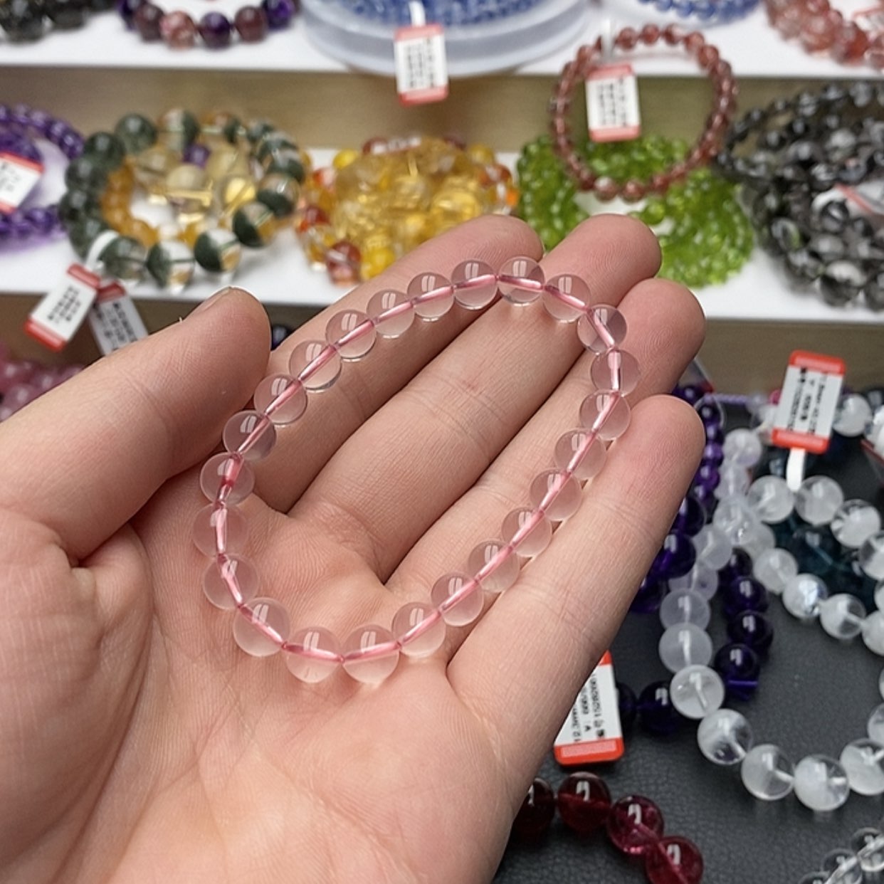 【闪购商品】水晶手链未镶嵌天然粉水