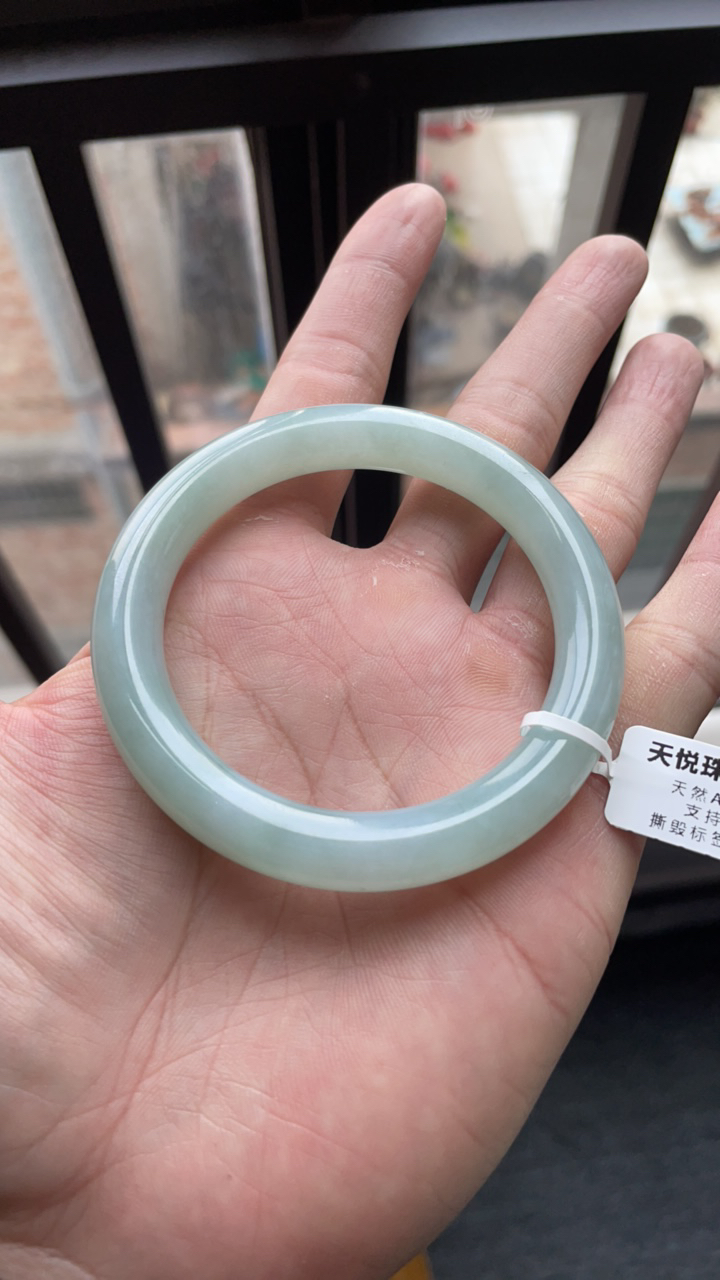 翡翠手镯BA13-42圆条58+