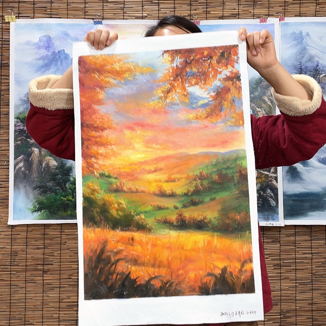 油画恭喜竞拍成功薇爽