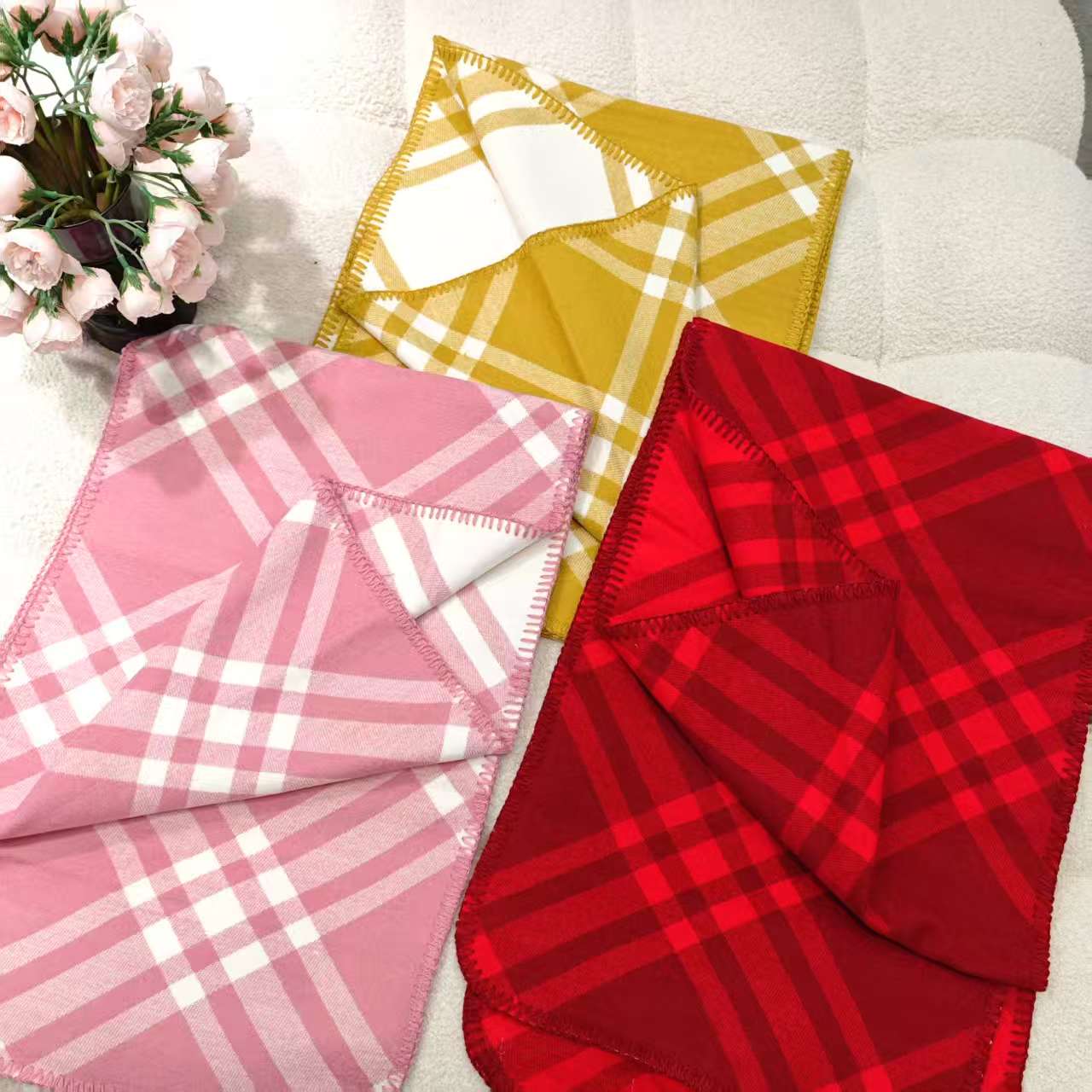 （非市场版）51222 时尚格子围巾柔软格子保暖秋冬英伦格纹围巾