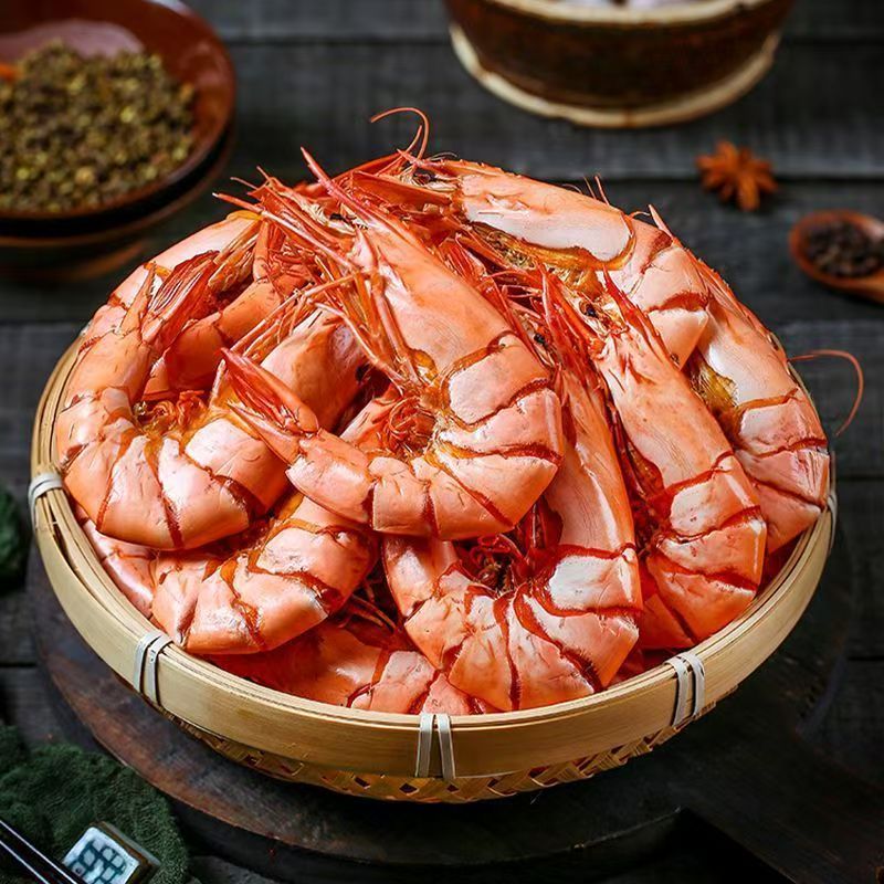 活虾现晒九节虾干深海美味开袋即食九节虾干大斑节虾干