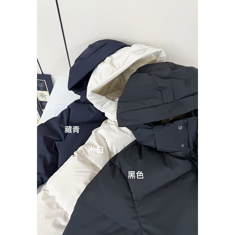 【百万严选】少量！情侣款 经典连帽羽绒服中长款~A12113