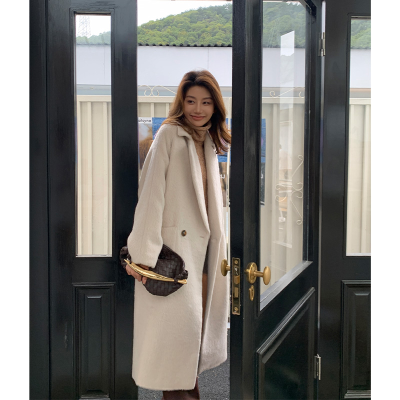 【AloneSavor】重磅升级进口苏力羊驼毛大衣经典时髦女士外套W157