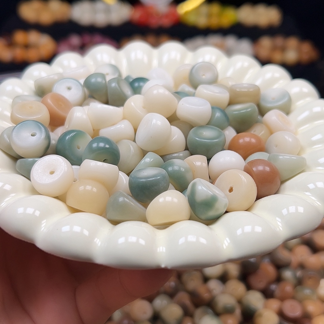 手串菩提根/象牙果微瑕14➕多宝蒜瓣50颗