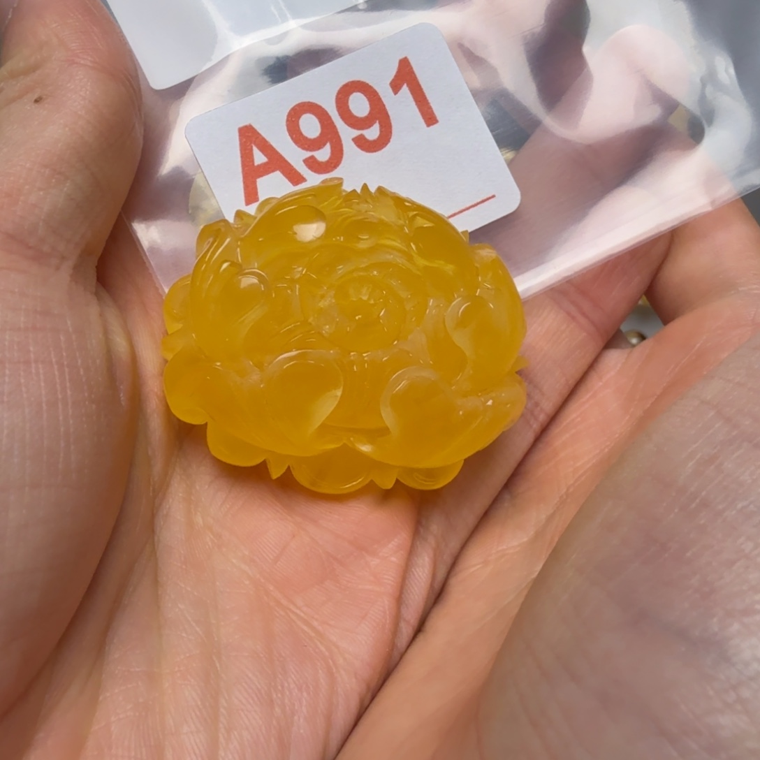 普***生琥珀未镶嵌颈饰琥珀蜜蜡吊坠项链