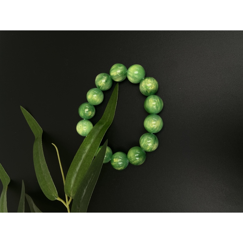 C-080绿黄手串（无礼盒）0397