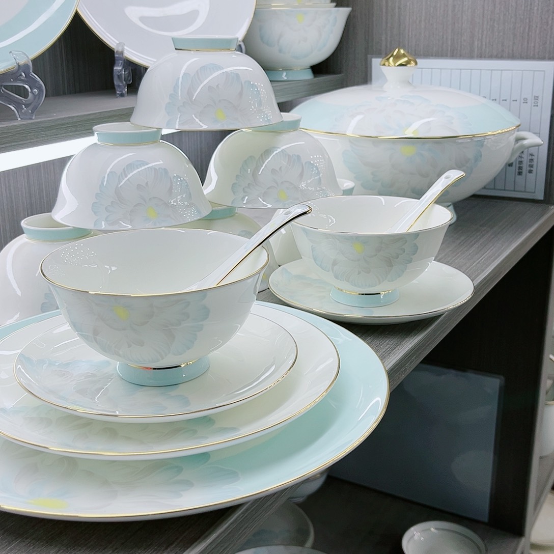 45%以上骨粉骨瓷Y*D景德镇钻雅陶瓷餐具