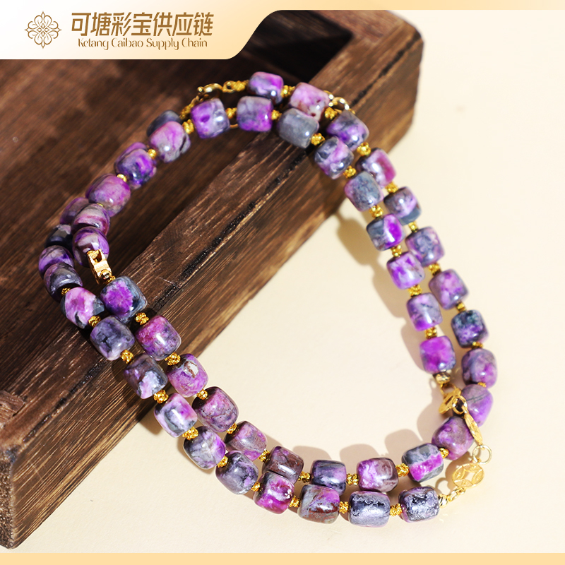 南非舒俱来 欧若风18K金 S级桃红紫樱花 舒俱来项链 多样性发一件