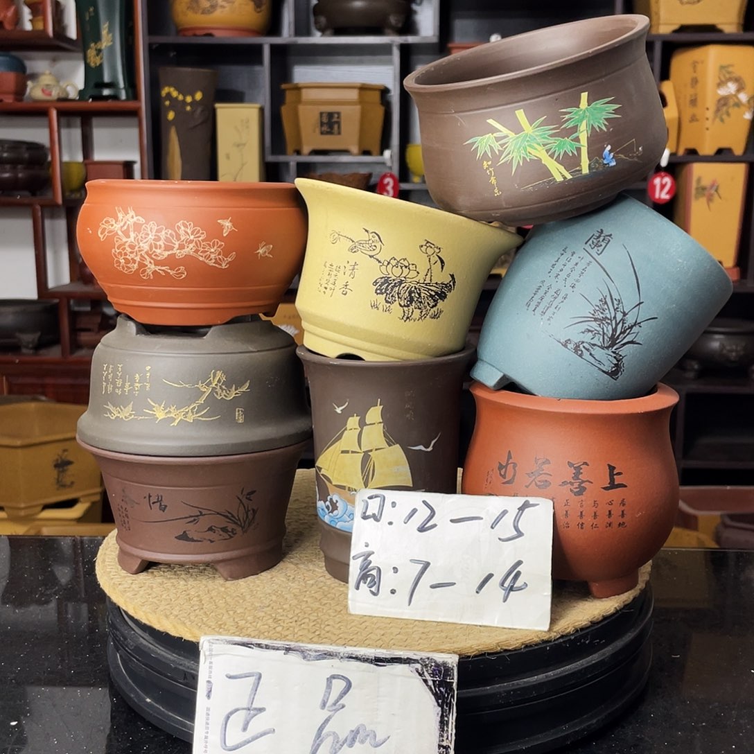 紫砂D-婉秋紫砂花盆