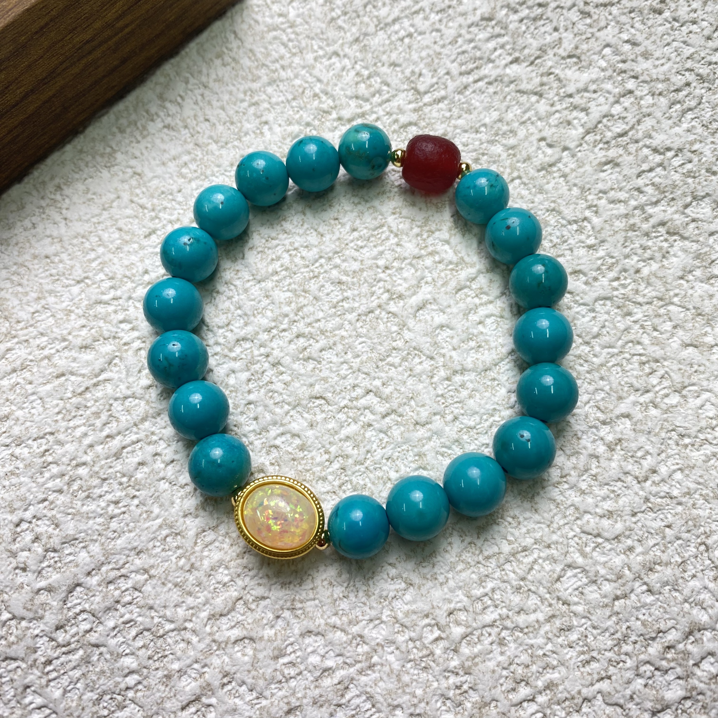 绿松石卡8手链圆珠单圈多圈素圈设计定制多样性发其一YD1240