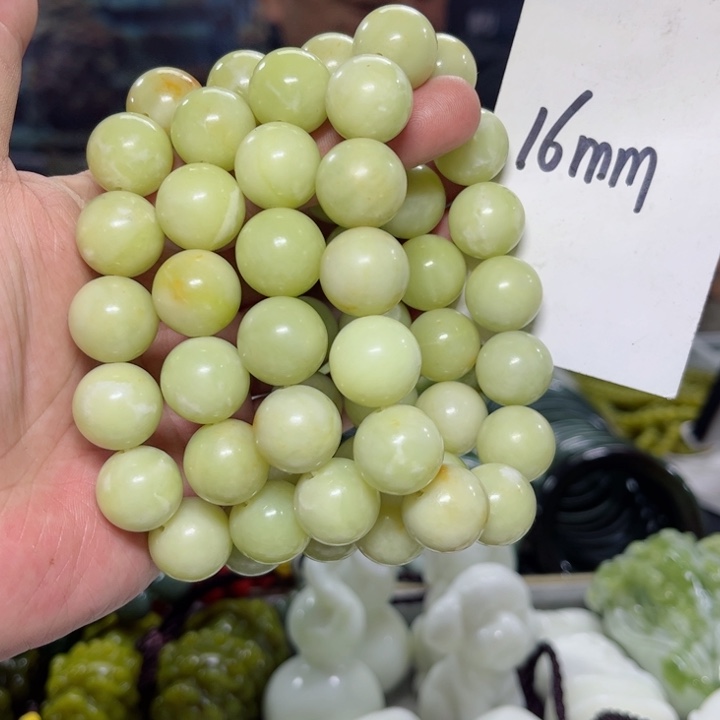 蛇纹石玉手串多样性发货未镶嵌