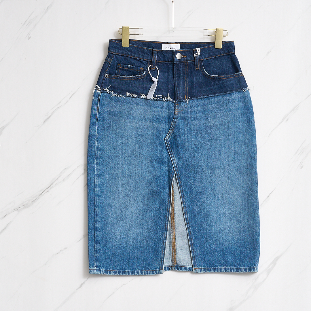 全新未使用/Frame女士水洗开叉半身裙RMGP00058