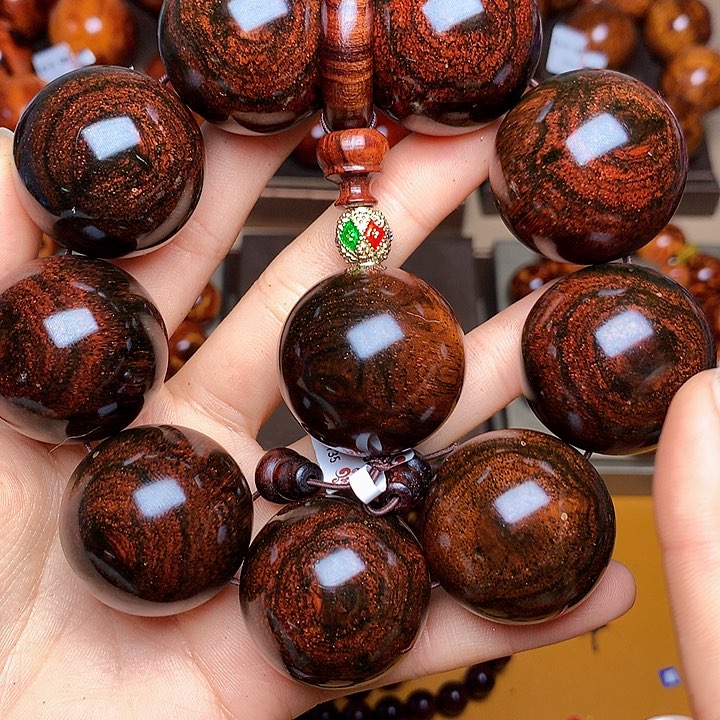 花梨木类手串/手链黄花梨风化料老挝花梨土埋料3.0