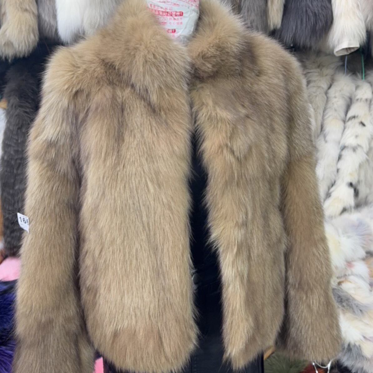 芝士米白立领女小码中长款米白色短款S