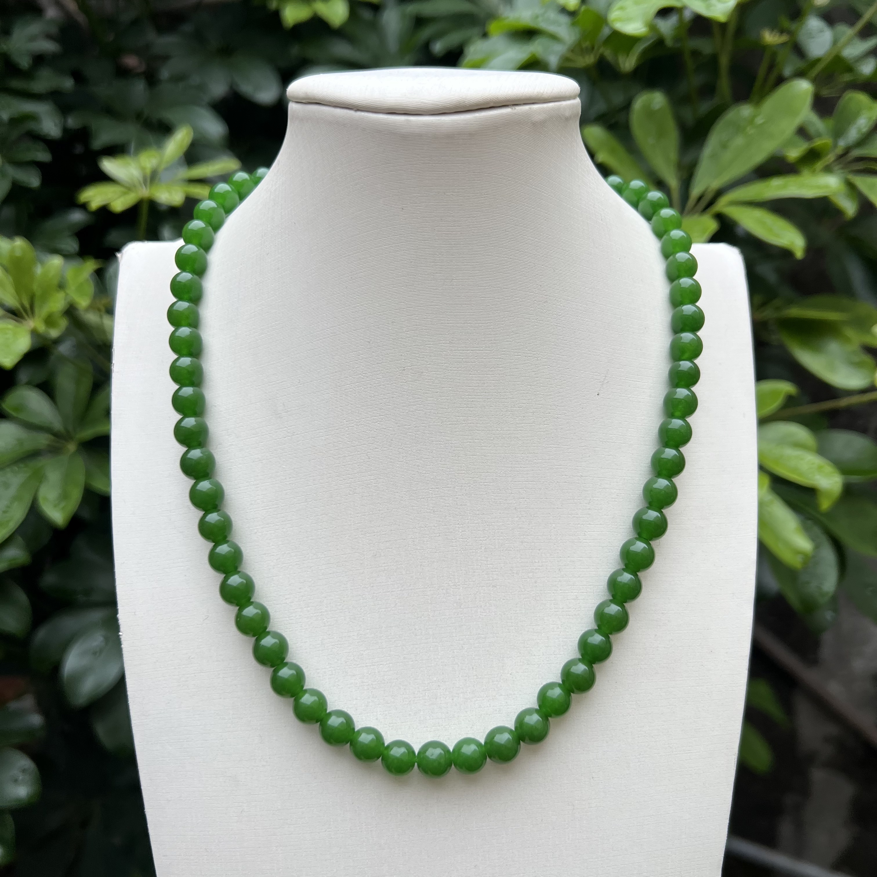 B522 精品菠菜妈妈链8mm手串搭项链