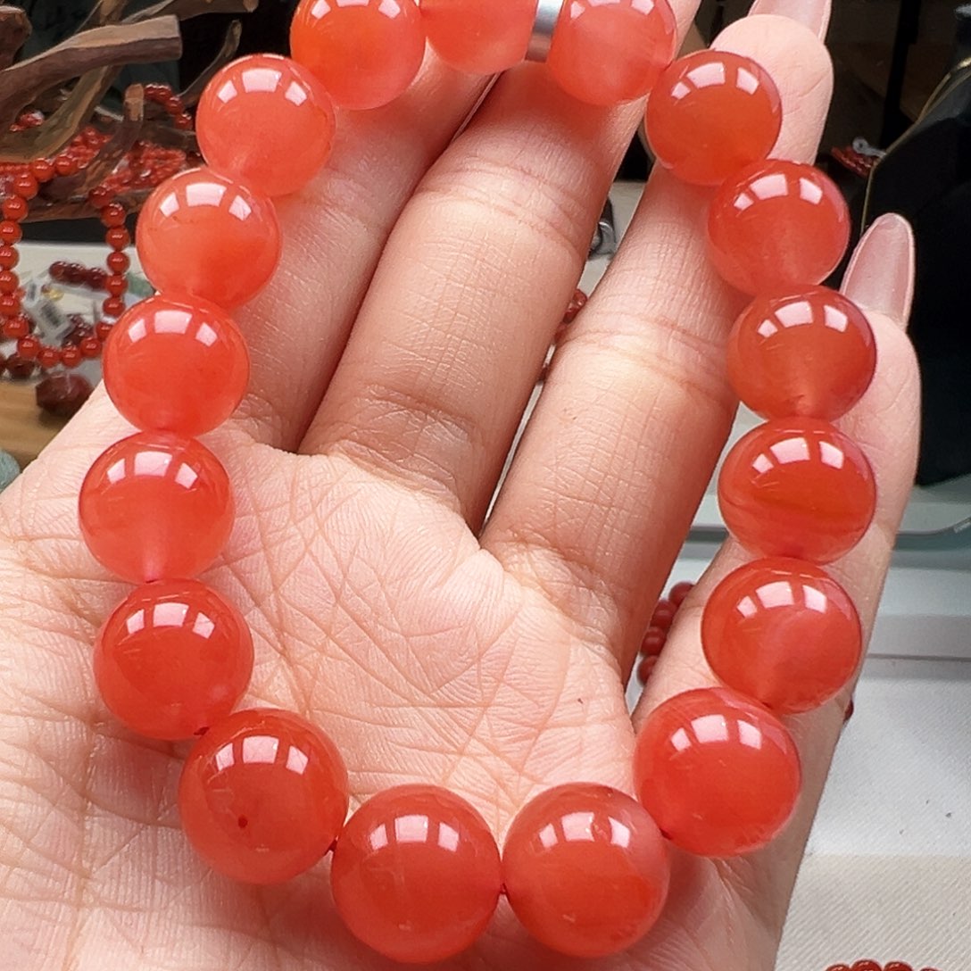 未镶嵌手链南红玛瑙12mm