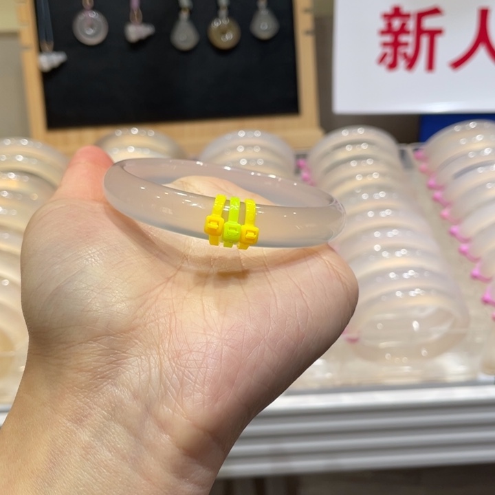 橙***꒱玛瑙/玉髓未镶嵌手镯@定向香槟金@【60】