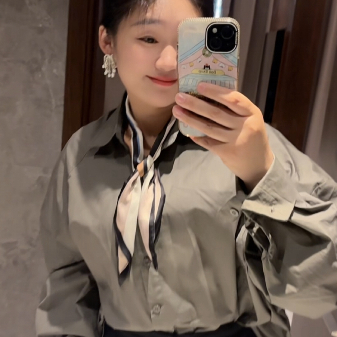 新款白色休闲宽松版男友风女士衬衫品质感十足