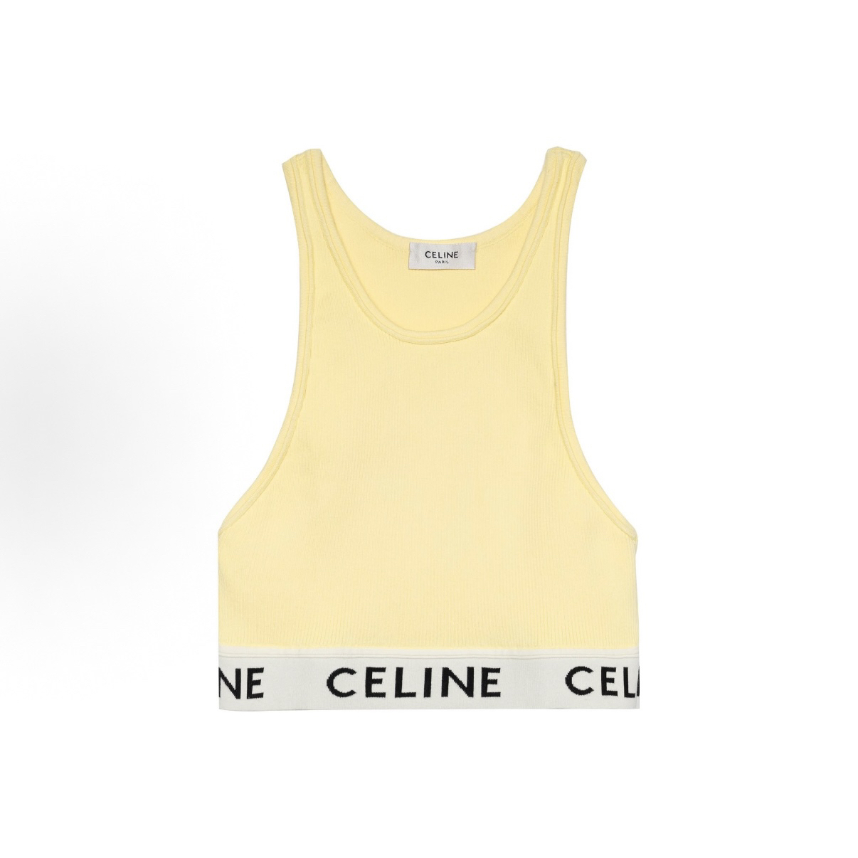 99新 Celine/思琳 纯色Logo字母印花休闲运动内衣 女款 黄色 S码！