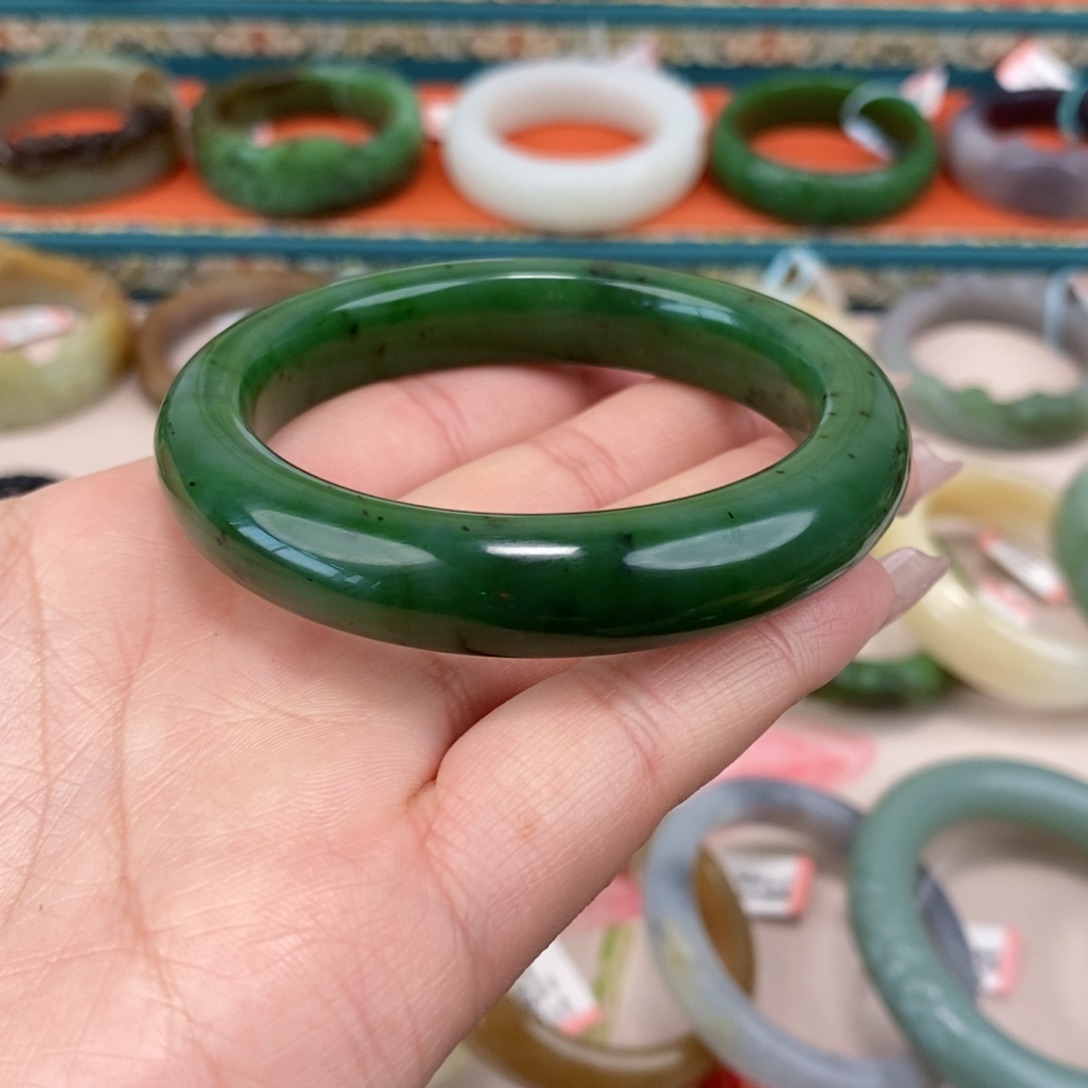 和田玉未镶嵌手镯54.7