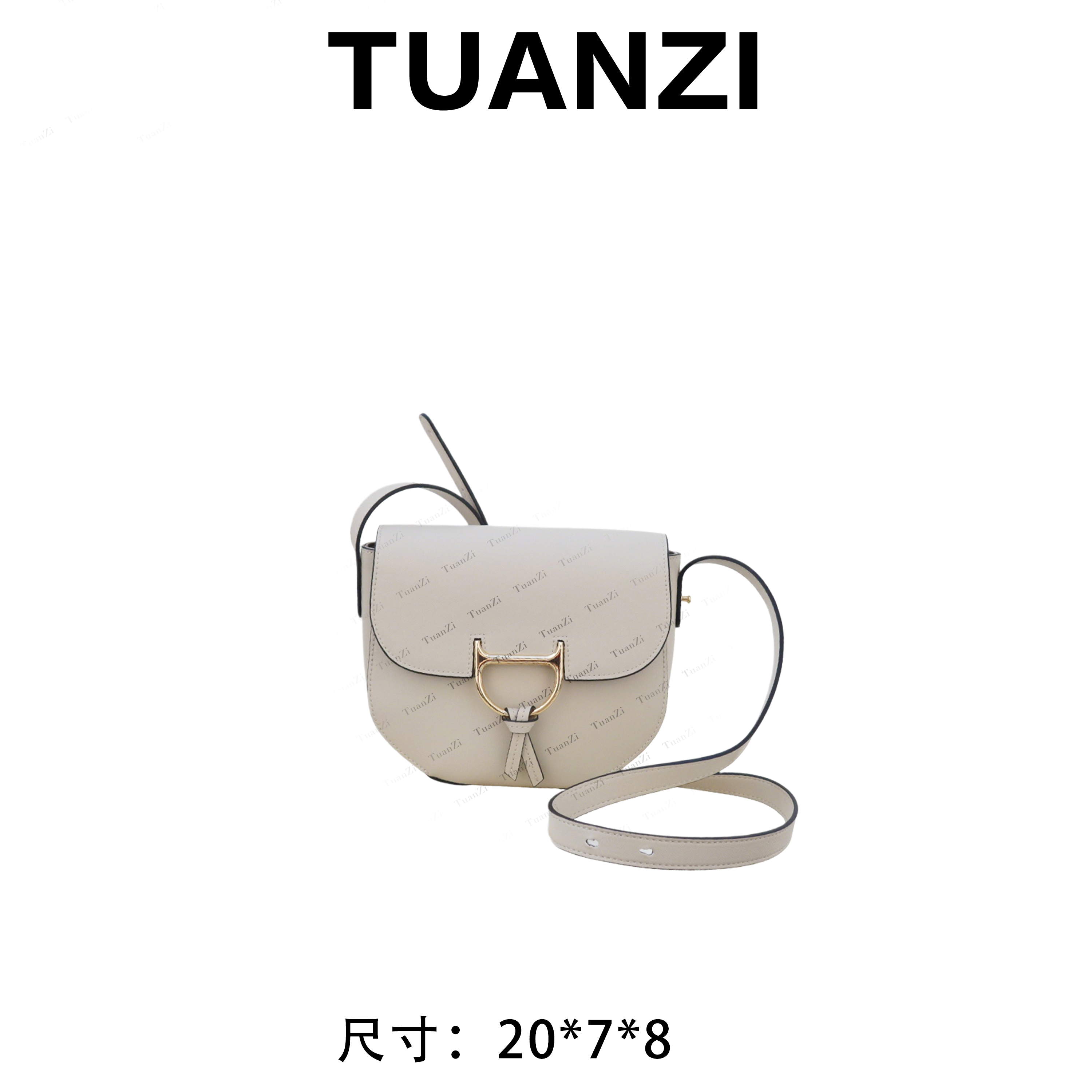 【团子定制】  春夏新款女士轻奢时尚腋下女包 J-6518-米白