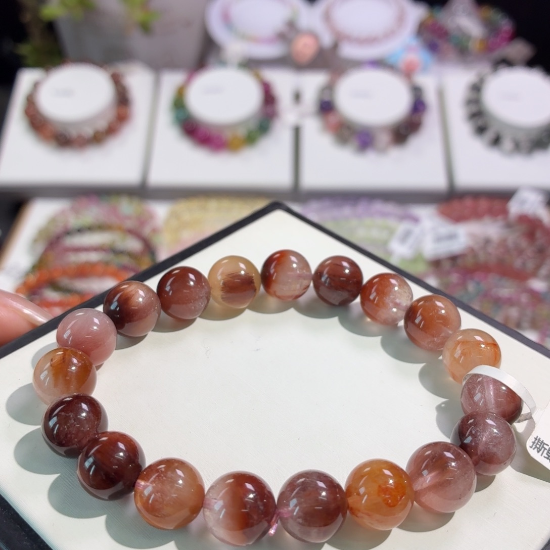 手串水晶未镶嵌凤凰体兔毛10+